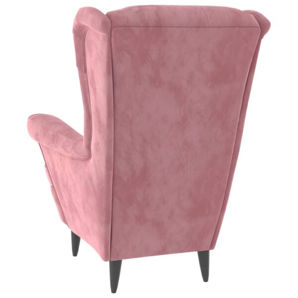 vidaXL Armchair Pink Velvet - Image 5