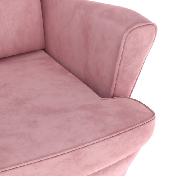 vidaXL Armchair Pink Velvet - Image 6