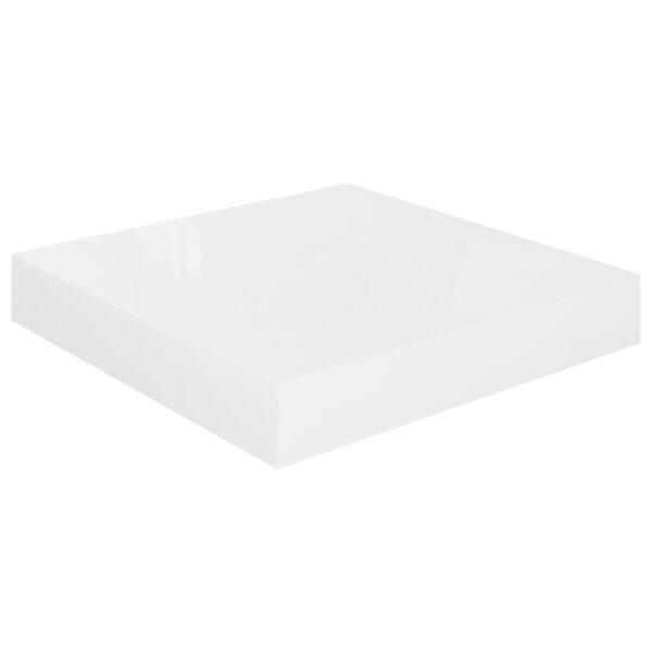 vidaXL Floating Wall Shelves 4 pcs High Gloss White 9.1"x9.3"x1.5" MDF - Image 4