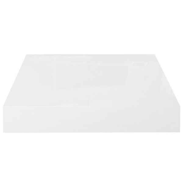 vidaXL Floating Wall Shelves 4 pcs High Gloss White 9.1"x9.3"x1.5" MDF - Image 5