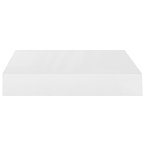 vidaXL Floating Wall Shelves 4 pcs High Gloss White 9.1"x9.3"x1.5" MDF - Image 6