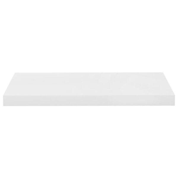 vidaXL Floating Wall Shelf High Gloss White 23.6"x9.3"x1.5" MDF - Image 4