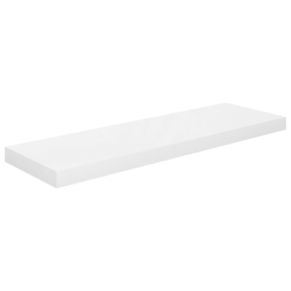 vidaXL Floating Wall Shelves 4 pcs High Gloss White 31.5"x9.3"x1.5" MDF - Image 4