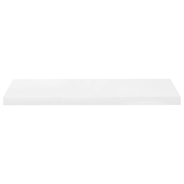 vidaXL Floating Wall Shelves 4 pcs High Gloss White 31.5"x9.3"x1.5" MDF - Image 5