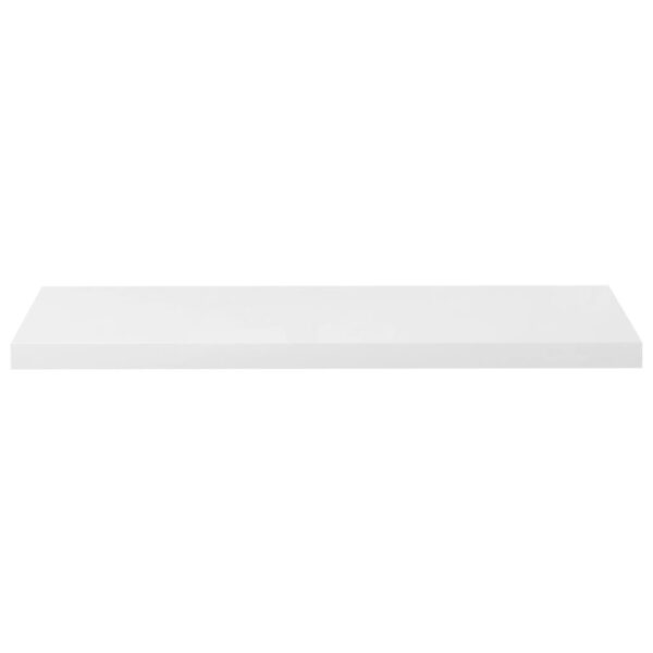 vidaXL Floating Wall Shelf High Gloss White 35.4"x9.3"x1.5" MDF - Image 4