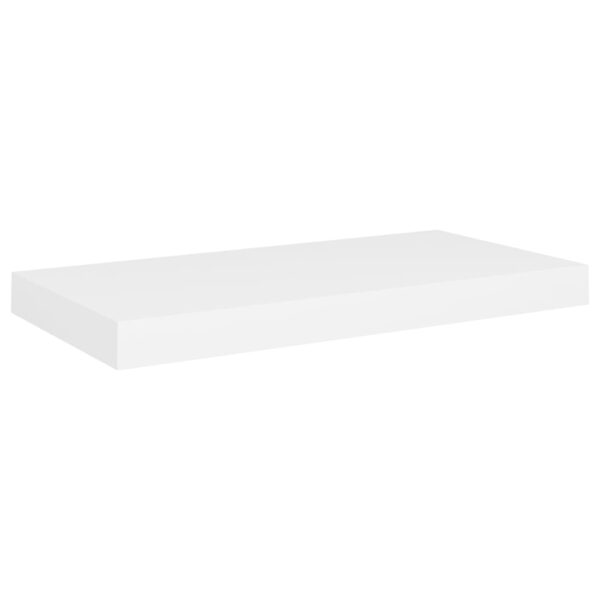 vidaXL Floating Wall Shelf White 19.7"x9.1"x1.5" MDF - Image 2