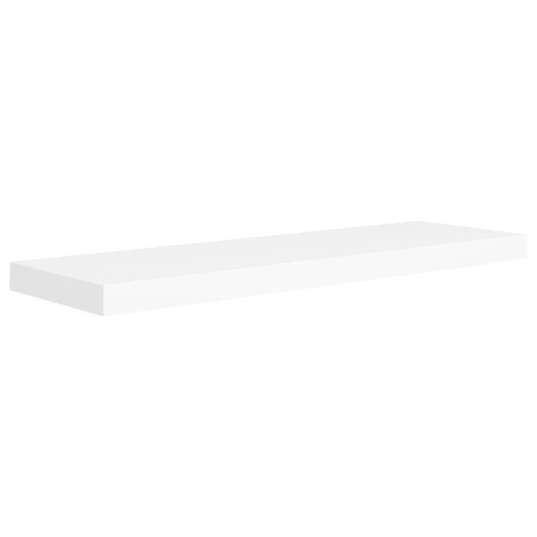 vidaXL Floating Wall Shelves 4 pcs White 31.5"x9.3"x1.5" MDF - Image 4