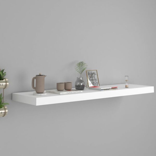 vidaXL Floating Wall Shelf White 35.4"x9.3"x1.5" MDF