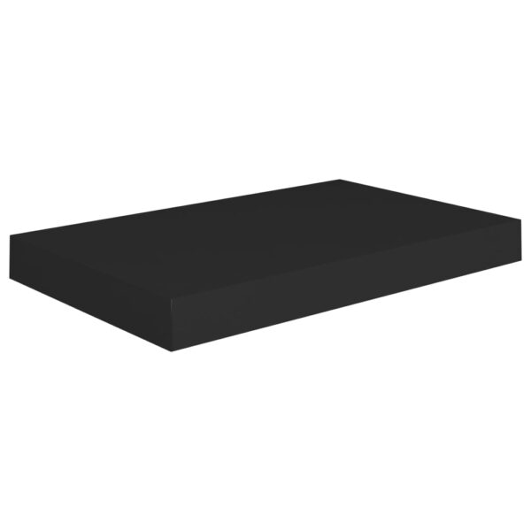 vidaXL Floating Wall Shelf Black 15.7"x9.1"x1.5" MDF - Image 2