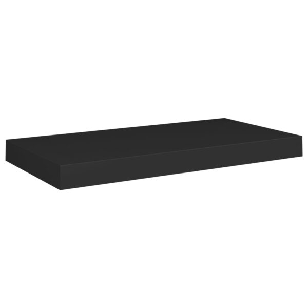 vidaXL Floating Wall Shelf Black 19.7"x9.1"x1.5" MDF - Image 2