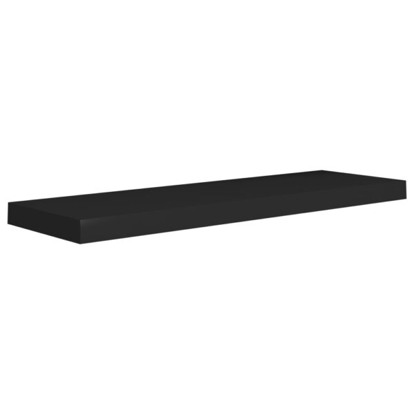 vidaXL Floating Wall Shelves 4 pcs Black 31.5"x9.3"x1.5" MDF - Image 3