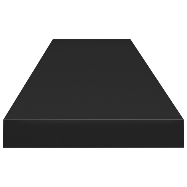 vidaXL Floating Wall Shelf Black 47.2"x9.3"x1.5" MDF - Image 5