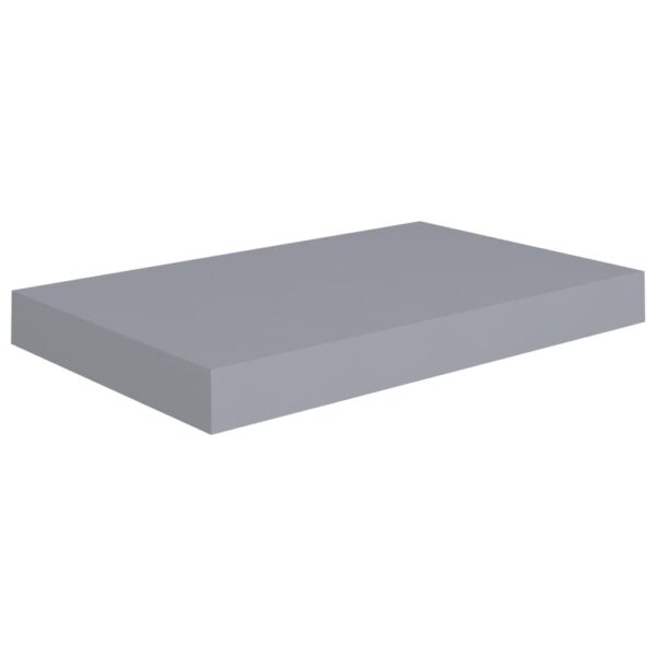 vidaXL Floating Wall Shelf Gray 15.7"x9.1"x1.5" MDF - Image 2