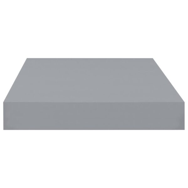 vidaXL Floating Wall Shelf Gray 15.7"x9.1"x1.5" MDF - Image 5