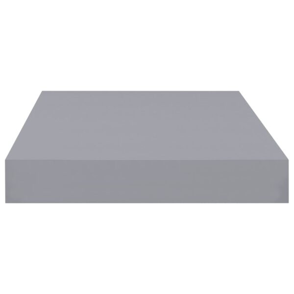 vidaXL Floating Wall Shelves 2 pcs Gray 15.7"x9.1"x1.5" MDF - Image 6