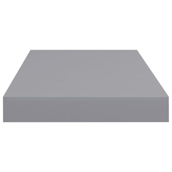 vidaXL Floating Wall Shelf Gray 19.7"x9.1"x1.5" MDF - Image 5