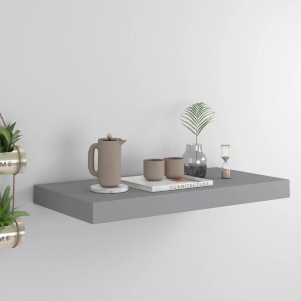 vidaXL Floating Wall Shelf Gray 19.7"x9.1"x1.5" MDF