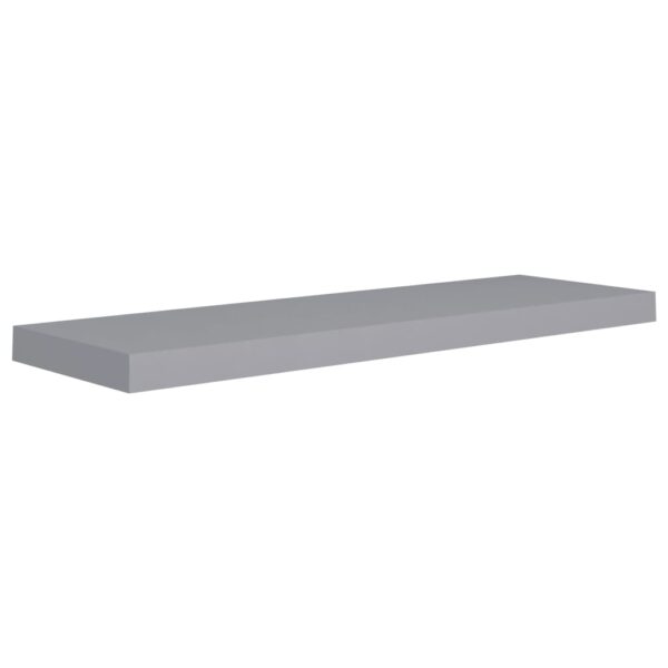 vidaXL Floating Wall Shelves 4 pcs Gray 31.5"x9.3"x1.5" MDF - Image 3