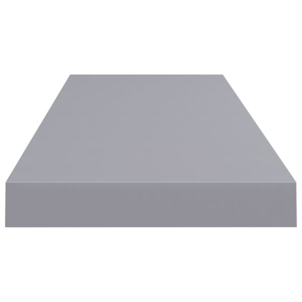 vidaXL Floating Wall Shelves 4 pcs Gray 31.5"x9.3"x1.5" MDF - Image 5