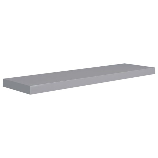 vidaXL Floating Wall Shelf Gray 35.4"x9.3"x1.5" MDF - Image 2