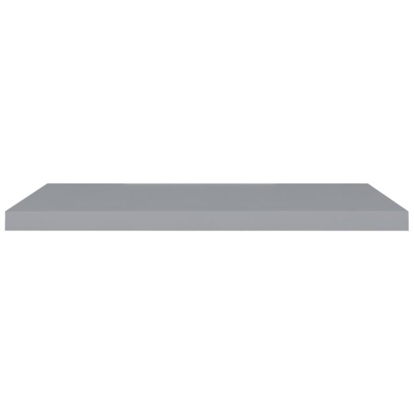 vidaXL Floating Wall Shelf Gray 35.4"x9.3"x1.5" MDF - Image 4