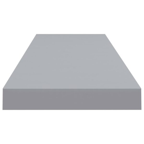 vidaXL Floating Wall Shelf Gray 35.4"x9.3"x1.5" MDF - Image 5