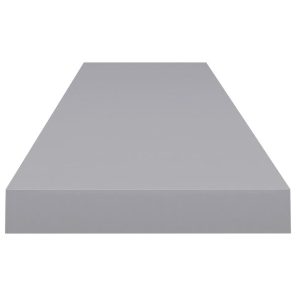 vidaXL Floating Wall Shelf Gray 47.2"x9.3"x1.5" MDF - Image 5