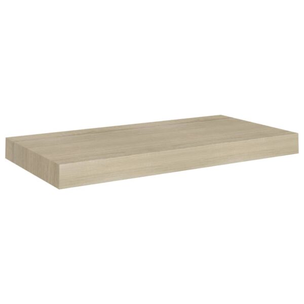 vidaXL Floating Wall Shelves 2 pcs Oak 19.7"x9.1"x1.5" MDF - Image 3