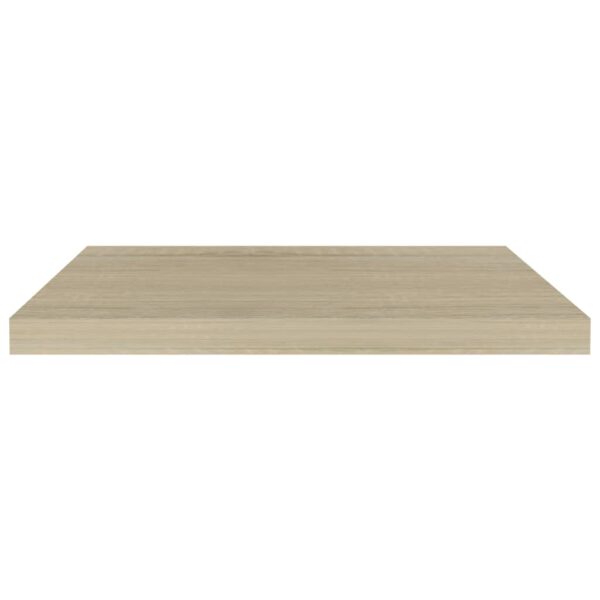 vidaXL Floating Wall Shelf Oak 23.6"x9.3"x1.5" MDF - Image 4