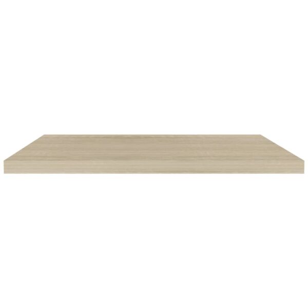 vidaXL Floating Wall Shelves 2 pcs Oak 35.4"x9.3"x1.5" MDF - Image 4