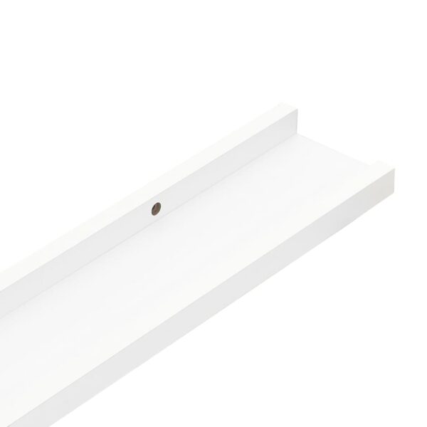 vidaXL Picture Frame Ledge Shelves 2 pcs White 15.7"x3.5"x1.2" MDF - Image 8