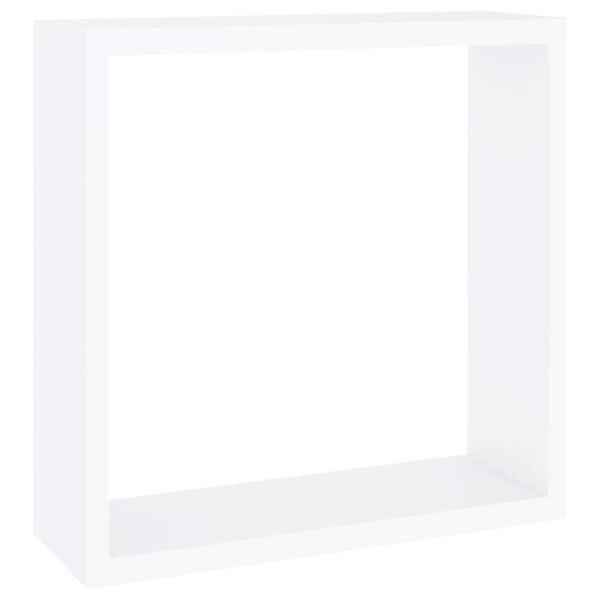 vidaXL Wall Cube Shelves 3 pcs White MDF - Image 6