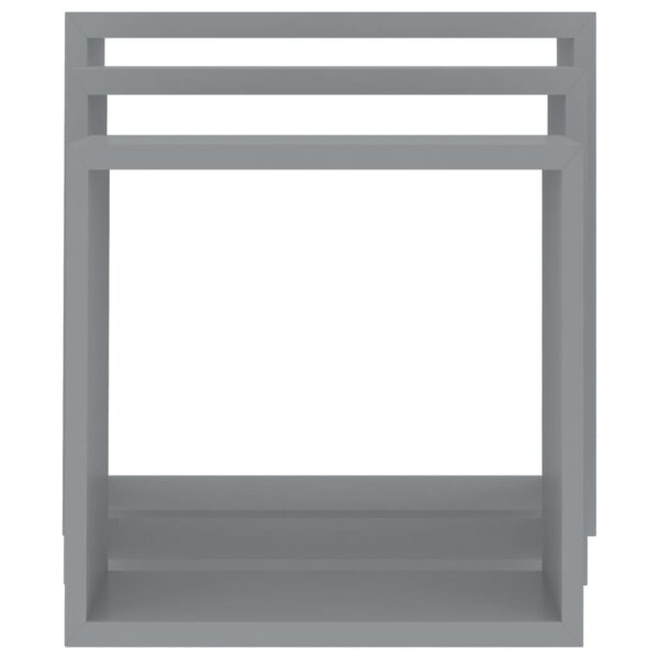 vidaXL Wall Cube Shelves 3 pcs Gray MDF - Image 5