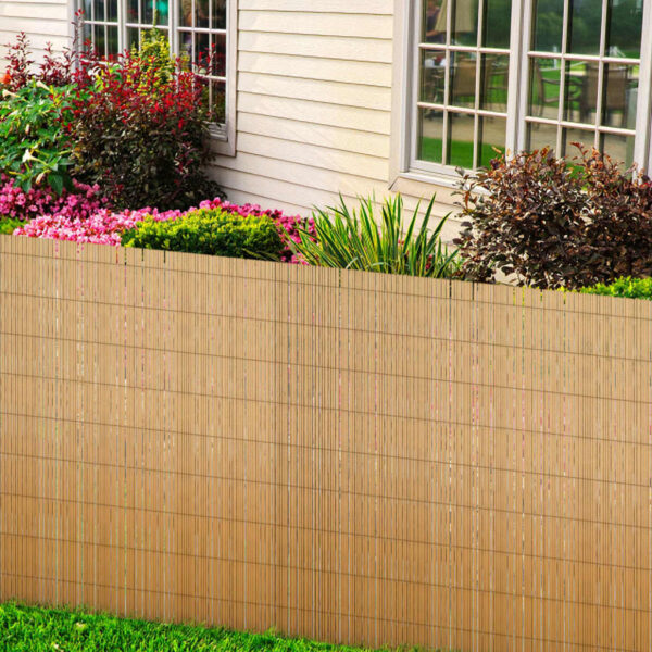 vidaXL Garden Reed Fence 49.2"x393.7" - Image 2