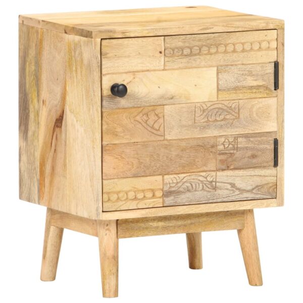 vidaXL Bedside Cabinet 15.7"x11.8"x19.7" Solid Mango Wood - Image 11