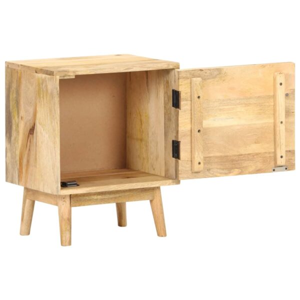 vidaXL Bedside Cabinet 15.7"x11.8"x19.7" Solid Mango Wood - Image 3