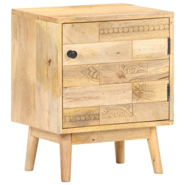 vidaXL Bedside Cabinet 15.7"x11.8"x19.7" Solid Mango Wood - Image 9