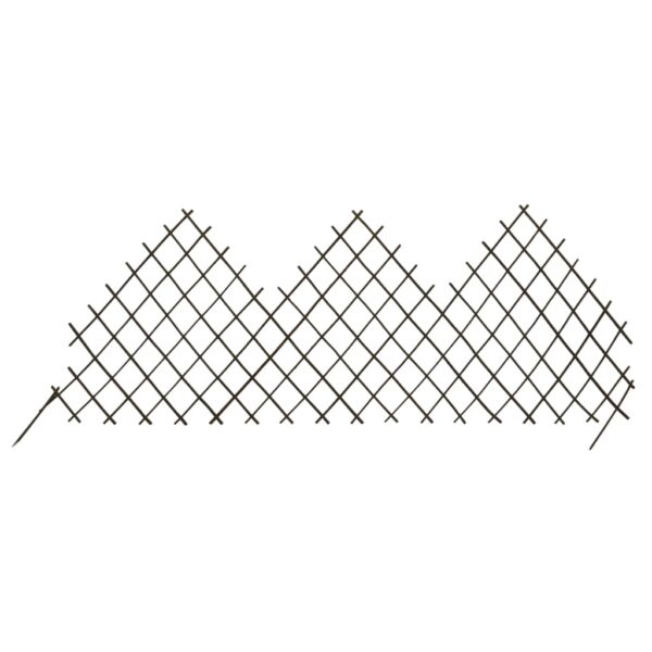 vidaXL Garden Trellis Fences 5 pcs 66.9"x29.5" Willow - Image 2