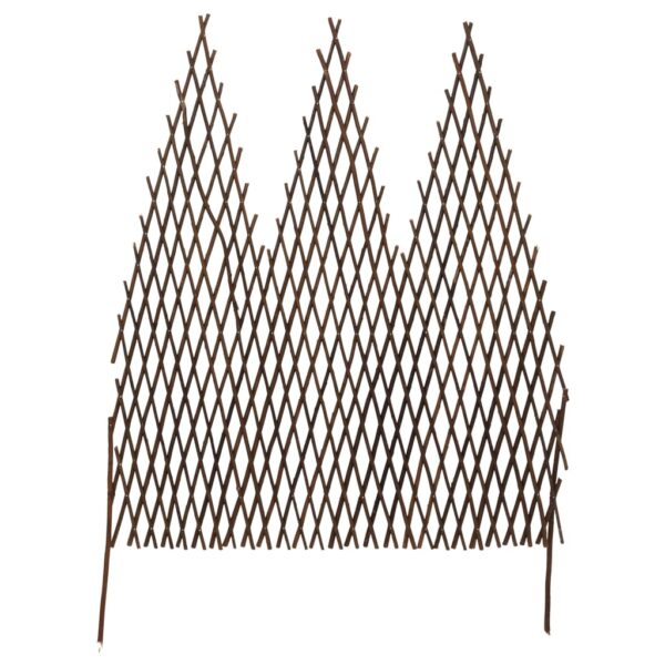 vidaXL Garden Trellis Fences 5 pcs 66.9"x41.3" Willow - Image 3