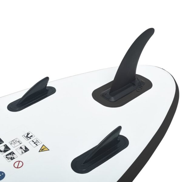 vidaXL Inflatable Stand Up Paddleboard Set Black and White - Image 5