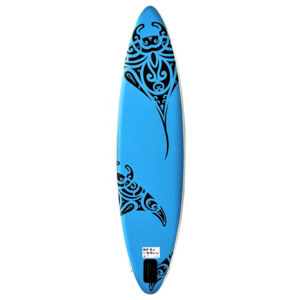 vidaXL Inflatable Stand Up Paddleboard Set 126"x29.9"x5.9" Blue - Image 4