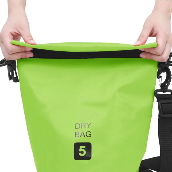 vidaXL Dry Bag Green 1.3 gal PVC - Image 2