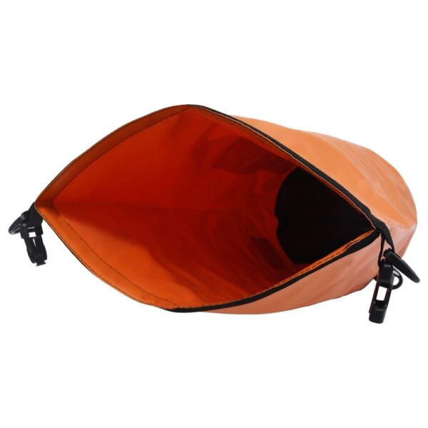 vidaXL Dry Bag with Zipper Orange 4 gal PVC - Image 4