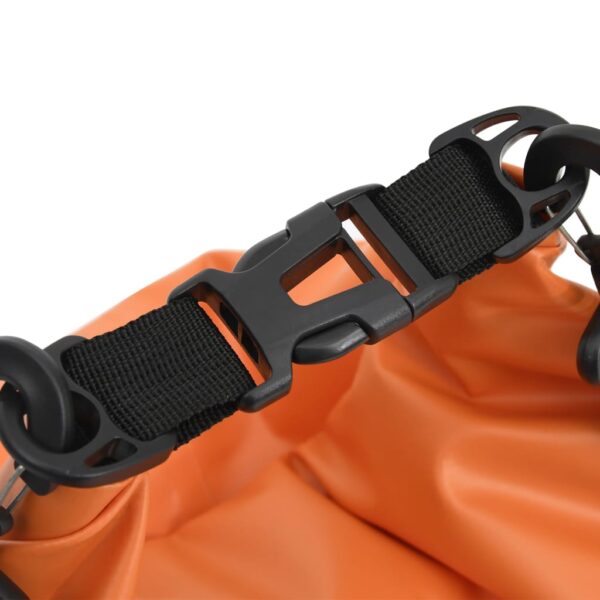 vidaXL Dry Bag with Zipper Orange 4 gal PVC - Image 6