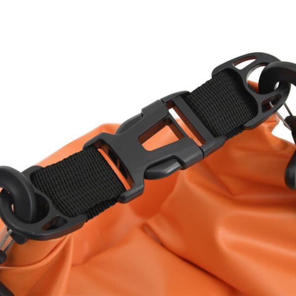 vidaXL Dry Bag with Zipper Orange 5.3 gal PVC - Image 6