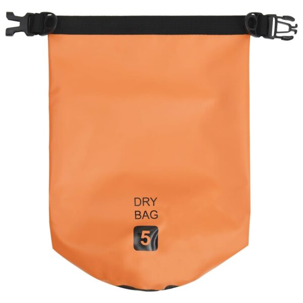 vidaXL Dry Bag Orange 1.3 gal PVC - Image 3