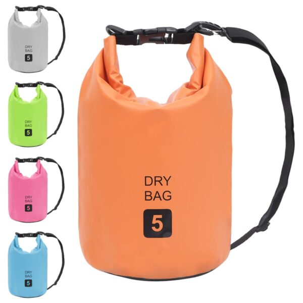 vidaXL Dry Bag Orange 1.3 gal PVC - Image 9