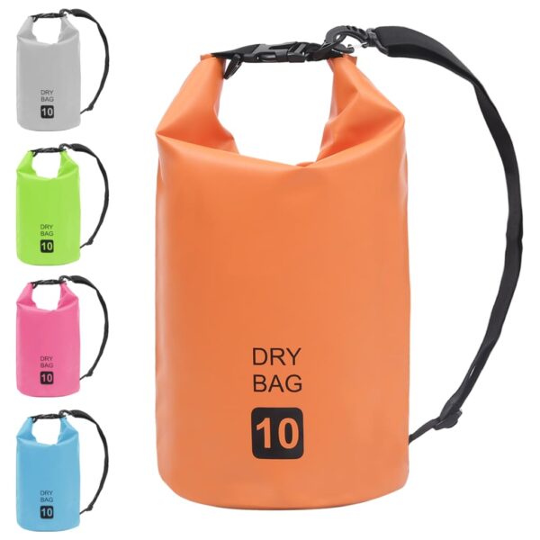 vidaXL Dry Bag Orange 2.6 gal PVC - Image 9