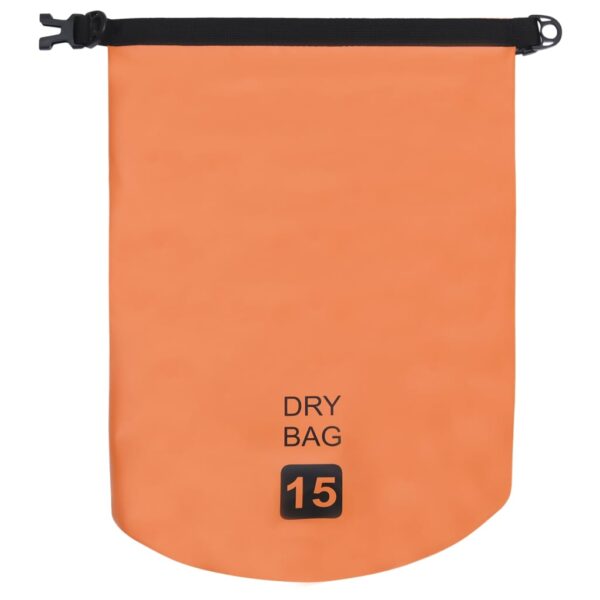 vidaXL Dry Bag Orange 4 gal PVC - Image 3