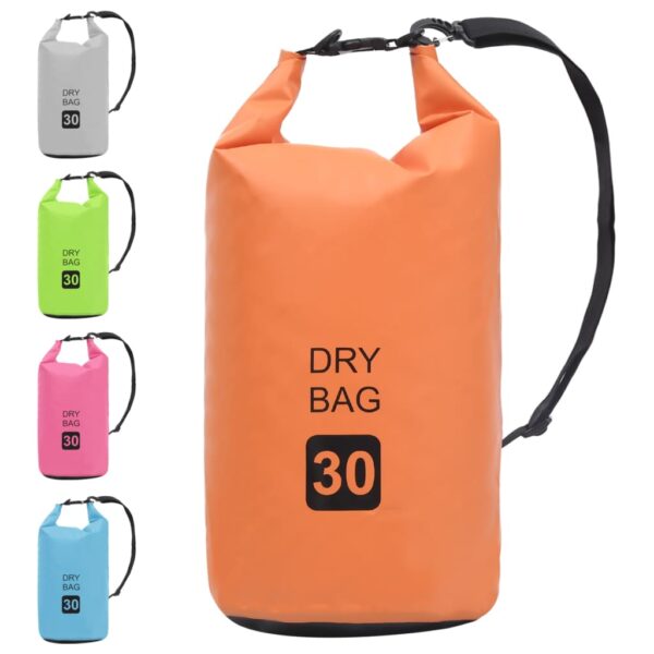 vidaXL Dry Bag Orange 7.9 gal PVC - Image 9